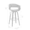 Armen Living Julyssa 26" Counter Height Swivel Cream Faux Leather and Walnut Wood Bar Stool LCJSBAWACR26 - alternate 6
